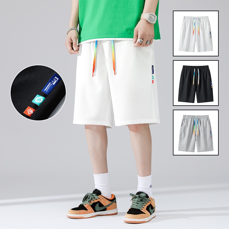 [Hàng Có Sẵn] Quần Short Thể Thao Dáng Rộng Có Dây Màu Phong Cách Thể Thao Thời Trang Xuân Thu Mới Cho Nam