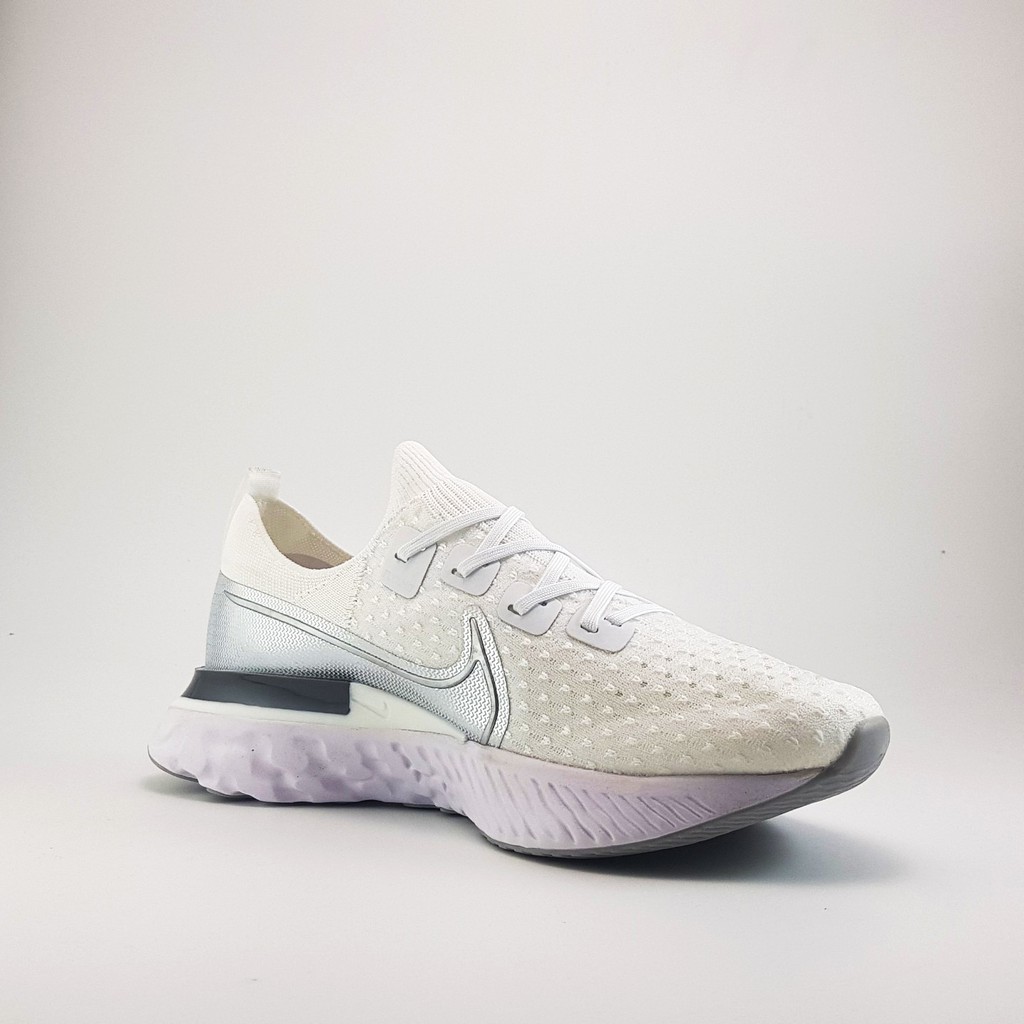 Giày Sneaker - Giày chạy bộ React Infinity Run Flyknit True White Silver