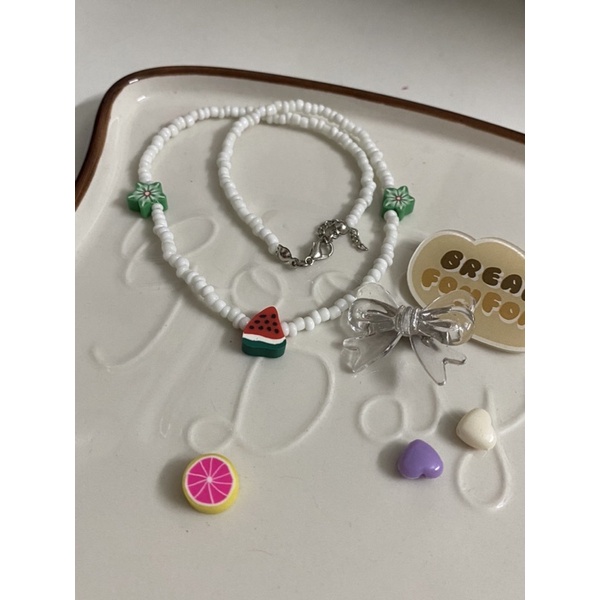 Vòng cổ/ tay mặt trái cây, hoa 1-2-3-4 màu hoa ngẫu nhiên💮🛍