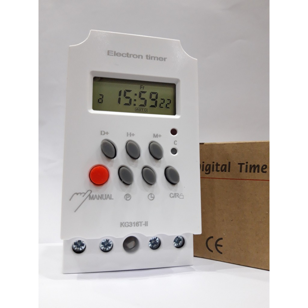 Công tắc hẹn giờ KG316t -ii 16 chương trình Electron timer KG 316T-II timer hẹn giờ ổ cắm hẹn giờ