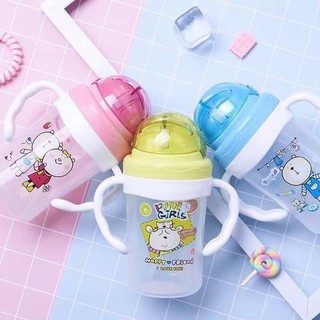BÌNH TẬP UỐNG NƯỚC ỐNG HÚT 2 TAY CẦM BẰNG CHO BÉ YÊU
