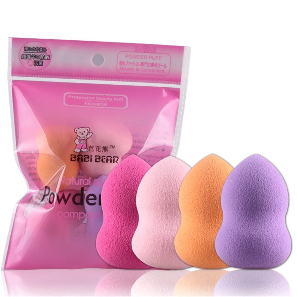 Set 4 mút trang điểm bằng xốp mềm để tán kem BB