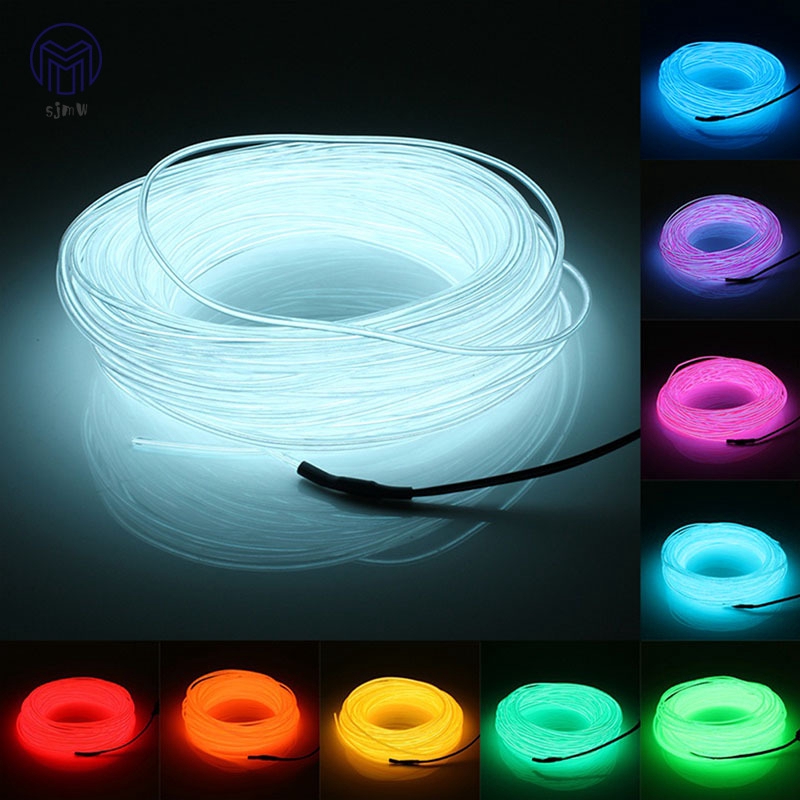 ☆SJMW☆ EL Wire Neon Glowing Light Battery Powered Waterproof LED Strips for Halloween Christmas