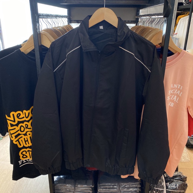 Áo khoác dù trơn sọc 2 lớp unisex form rộng phong cách hàn quốc đẹp | HD2000SHOP | BigBuy360 - bigbuy360.vn