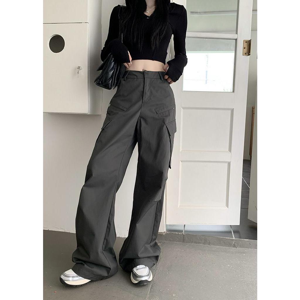 Quần Ống Suông Lưng Cao Thời Trang Cá Tính 63066