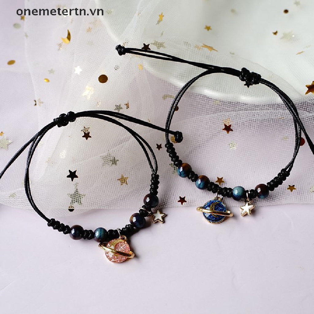 Vòng Đeo Tay Xỏ Hạt Mặt Hành Tinh Vũ Trụ Thời Trang Hàn Quốc Sáng Tạo Dành Cho Bạn Nữ Bạn Thân Thời Trang Làm Quà Tặ