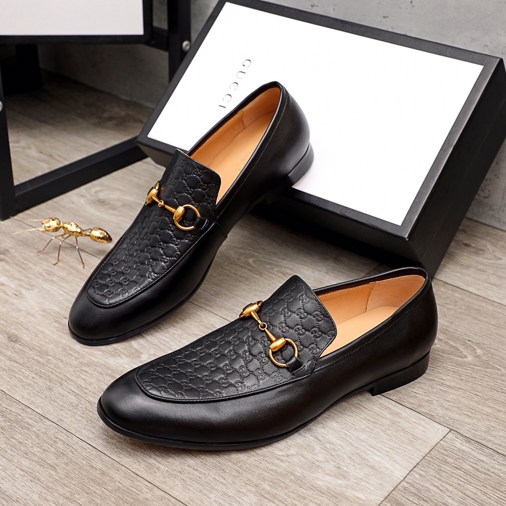 Giàu lười nam da thật cao cấp GUCCI GG GC thiết kế thời thượng và lịch lãm với mặt da nổi bật