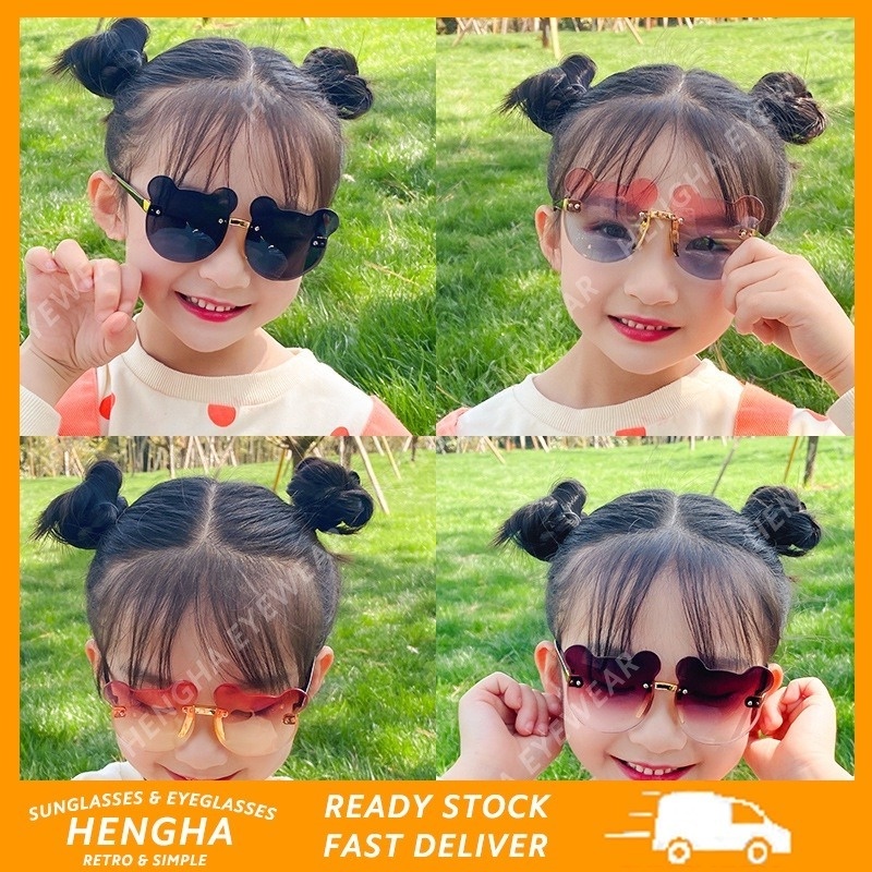 Kính Mát Gọng Tai Gấu Chống Tia UV Thời Trang Đáng Yêu Dành Cho Trẻ