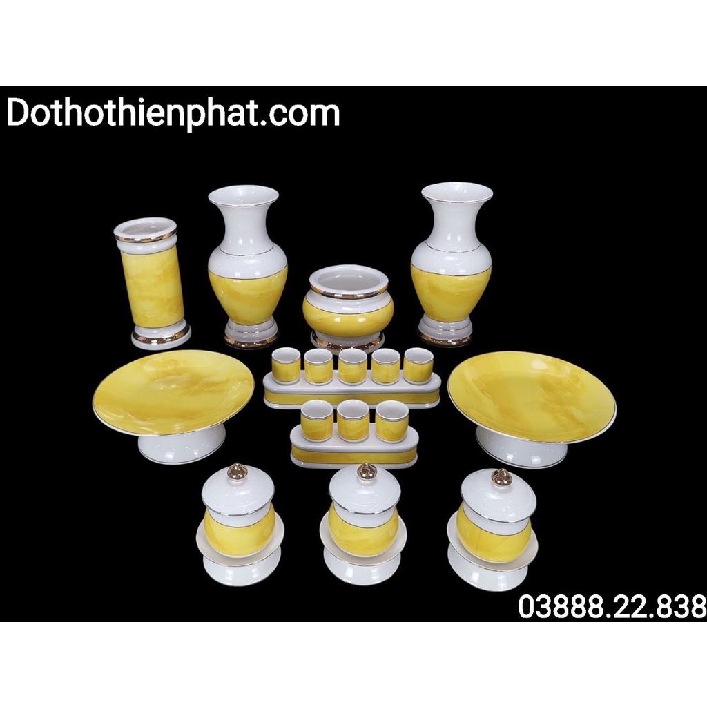 Bộ đồ thờ gốm sứ đá hoa cương hàng cao cấp hàng chuẩn siêu rẻ