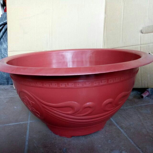 [HOT] 10 chậu nhựa trồng cây T48 đỏ 46x25cm