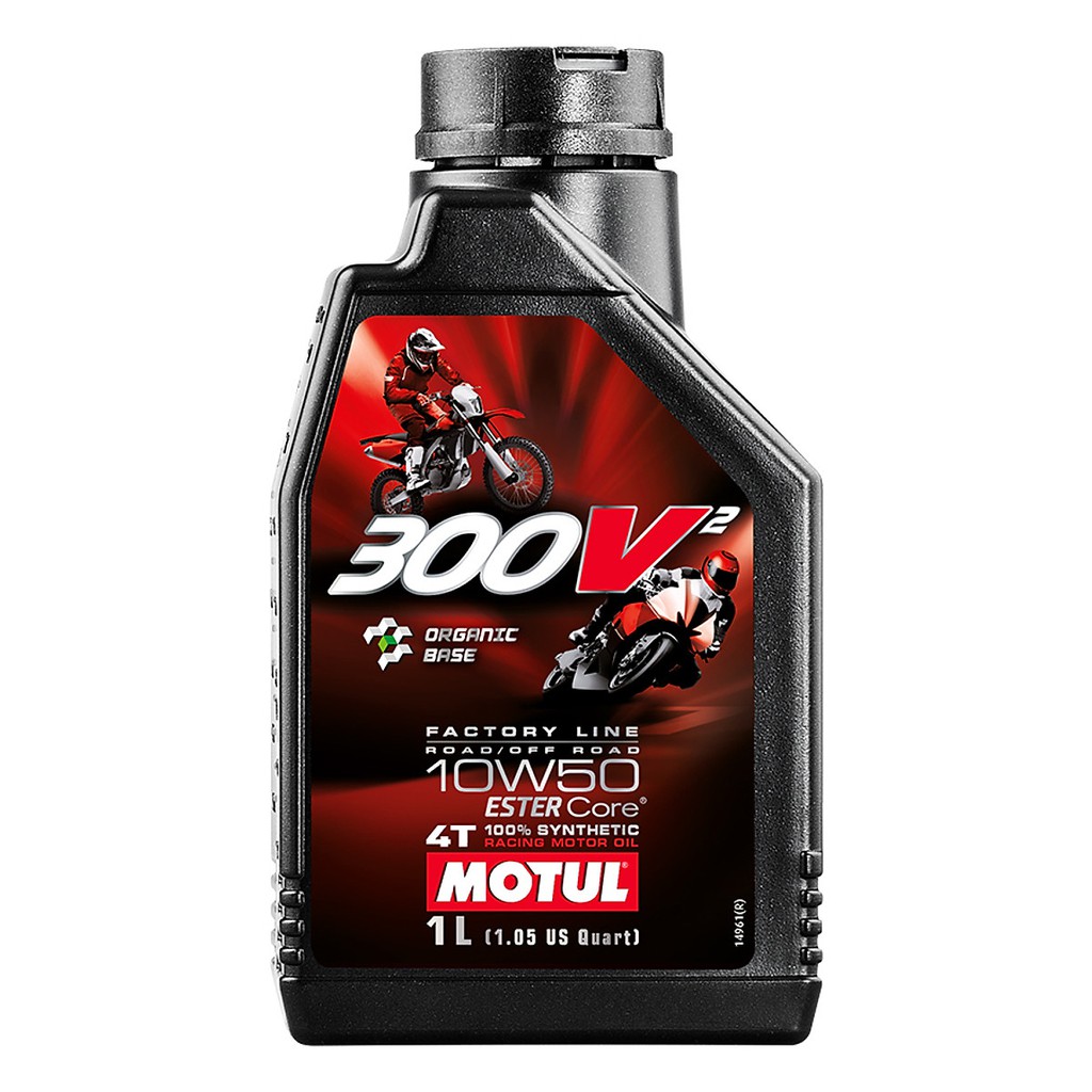 Nhớt Xe Số Motul 300V² 4t Factory Line 10w50 12x1l Ap (1L)