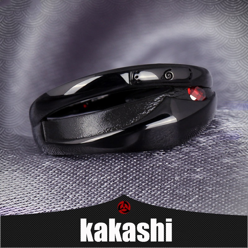 Nhẫn Kim Loại Hóa Trang Nhân Vật Kakashi Sharingan Phim Naruto