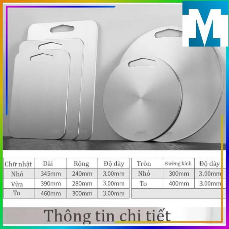 Thớt INOX kháng khuẩn cao cấp - Rã đông tốt, chống gỉ sét, chống vi khuẩn, dễ dàng vệ sinh [ Dày 0,3cm ] – V020