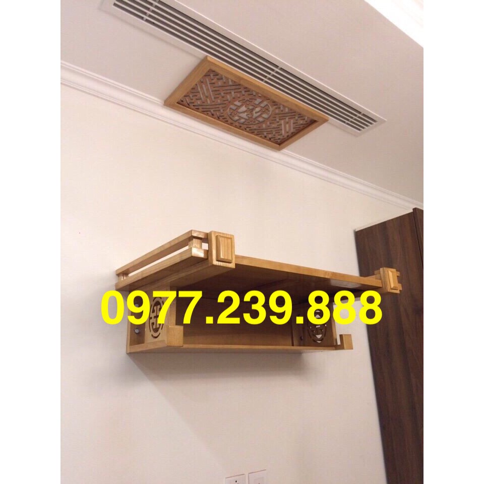 bàn thờ treo gỗ sồi 61cm