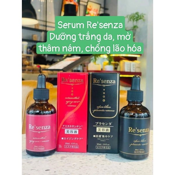 Serum Resenza chống lão hoa, dưỡng trắng da 60ml Nội địa Nhật chính hãng