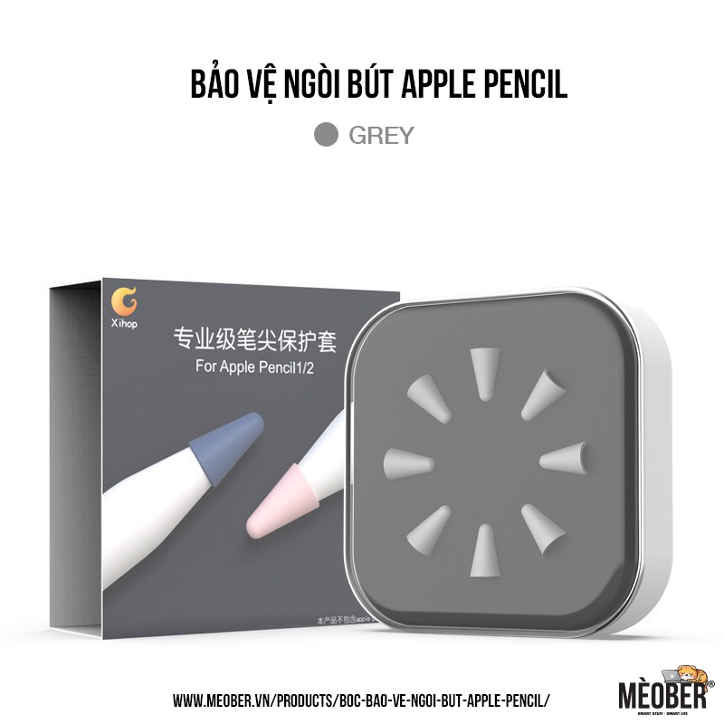 Bọc bảo vệ ngòi bút táo Pencil thế hệ 1 và 2,chống mòn,chống trượt,silicon cao cấp(8 màu)