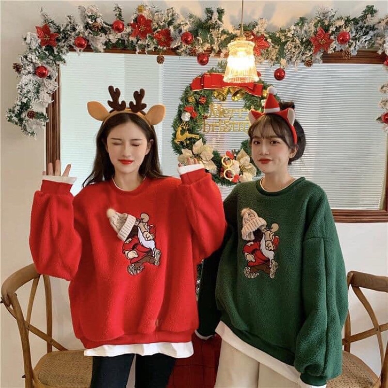 Áo nỉ nữ lông cừu Ulzzang