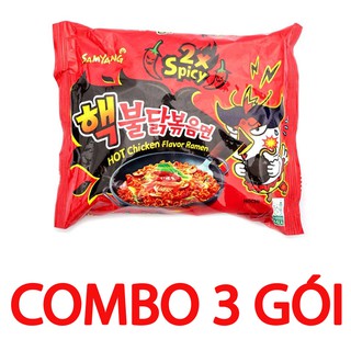 Mì khô gà cay Samyang 2x COMBO 3 GÓI Date mới Mỳ cay Hàn Quốc Samyang vị truyền thống M07