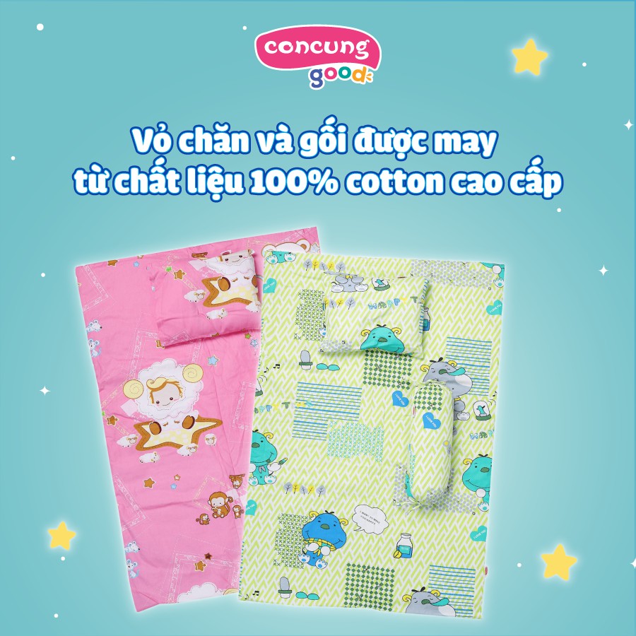 Bộ chăn gối cotton ConCung Good