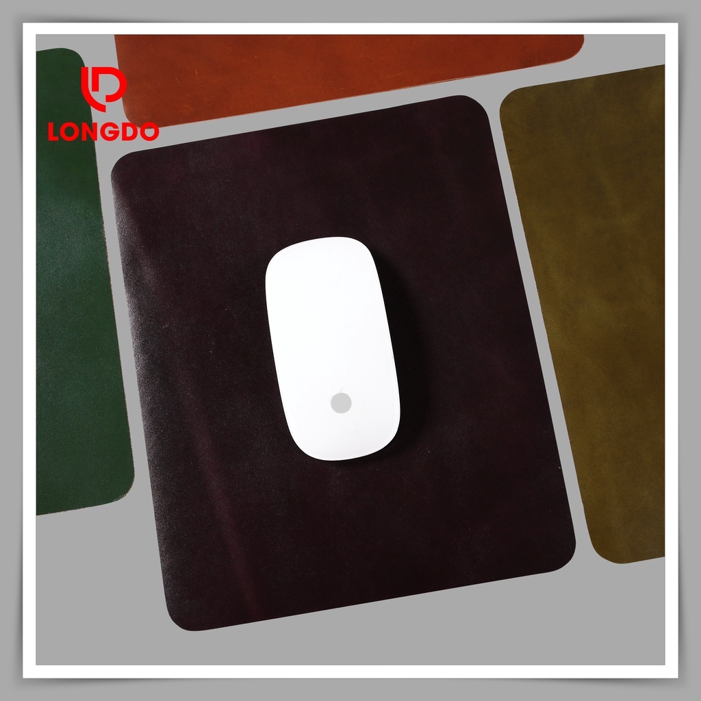 Tấm lót chuột bằng da bò thật - Bảo hành 5 năm - Hàng chính hãng thương hiệu Longdo Leather - Pullup