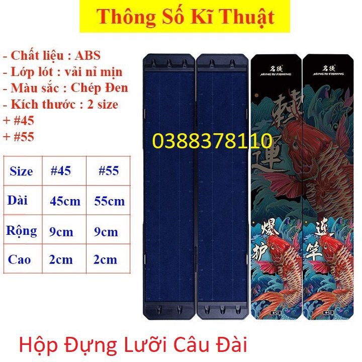 Hộp Đựng Đồ, Hộp Đựng Lưỡi Câu Đài, Lưỡi Câu Đôi, Thẻo Câu Cá, Hộp In Hình Họa Tiết Trâu Đỏ, Cá Chép Siêu Hót - HDD 4