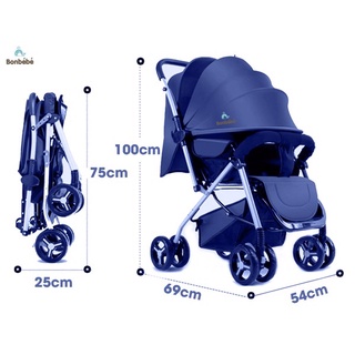Xe đẩy hai chiều bonbebe bb42 gấp gọn