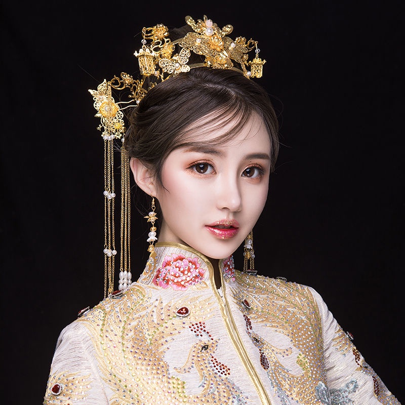 Phụ Kiện Cài Tóc Cô Dâu Hình Phượng Hoàng Phong Cách Trung Hoa Retro