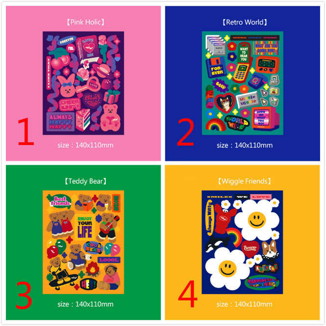 Miếng dán trang trí điện thoại/máy tính kiểu Hàn Quốc