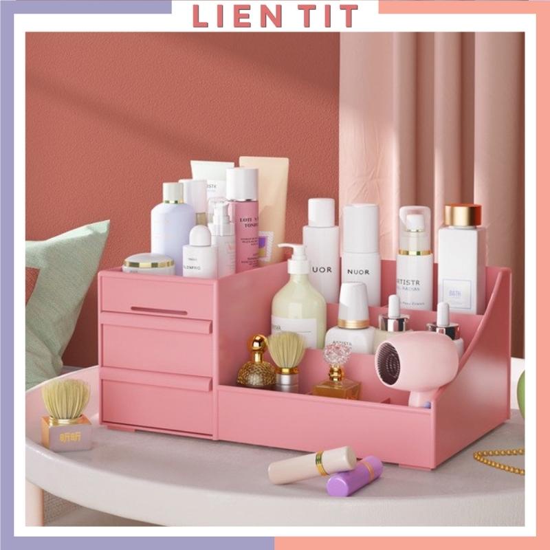 Kệ đựng mỹ phẩm hộp để đồ trang điểm mĩ phẩm, tủ mini có khay ngăn kéo nhiều ngăn tiện lợi