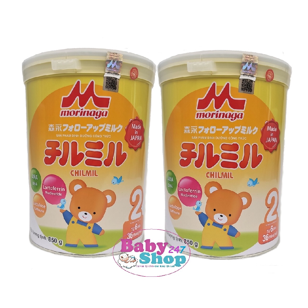 Combo 2 Hộp Sữa Morinaga Số 2 850g(Có tem chính hãng, date T12/2022)