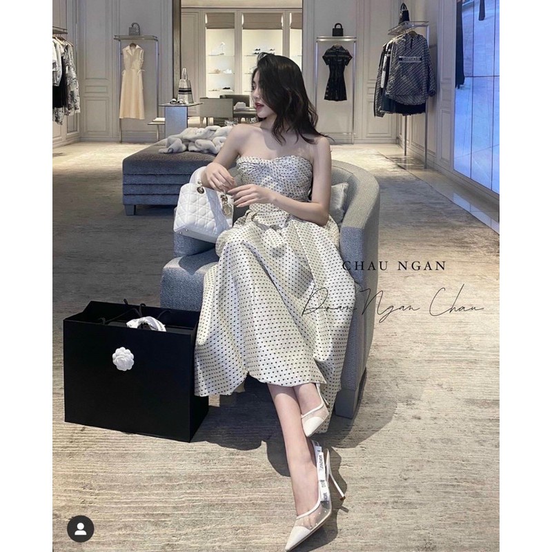 g8- maxi chấm bi cúp ngực - SIÊU HOT