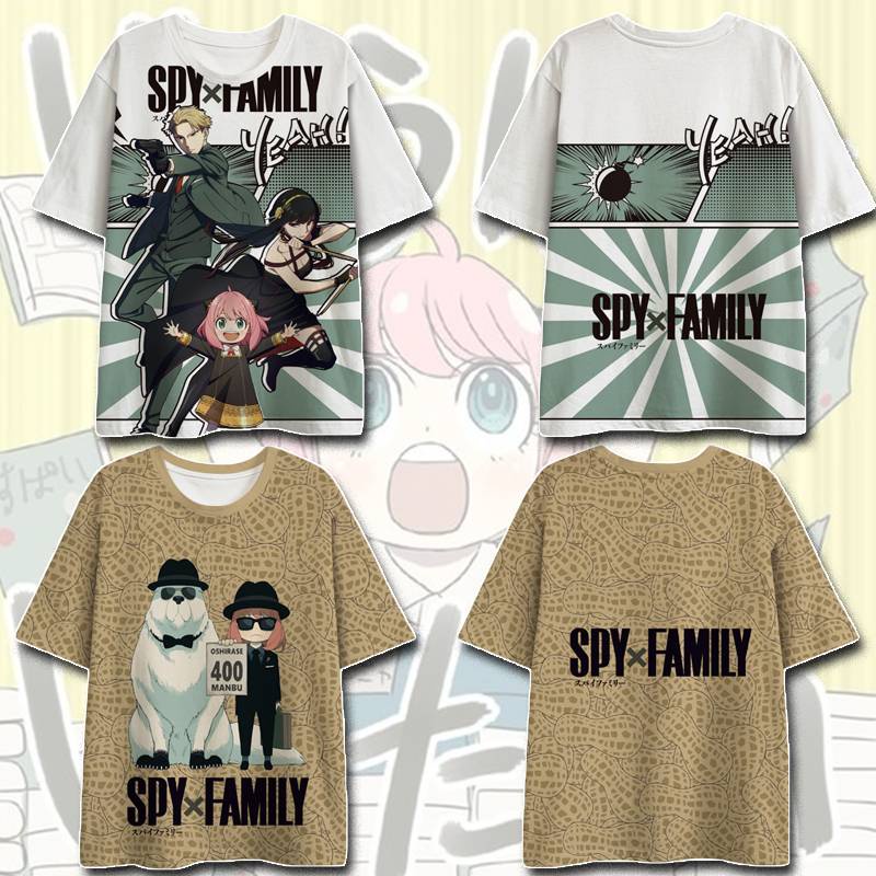 Sam Áo Thun Tay Ngắn In Hình Anime SPY x FAMILY Cho Unisex Forger Anya Loid Yor
