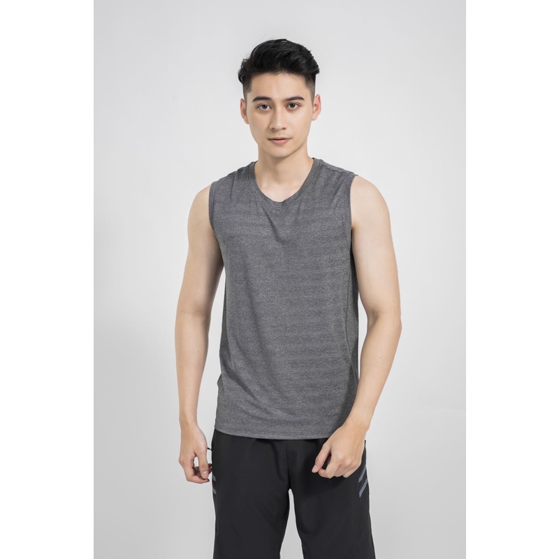 Áo ba lỗ sát nách nam Kwin KTT003S1 dáng Slimfit, chất thể thao, kẻ ngang chìm