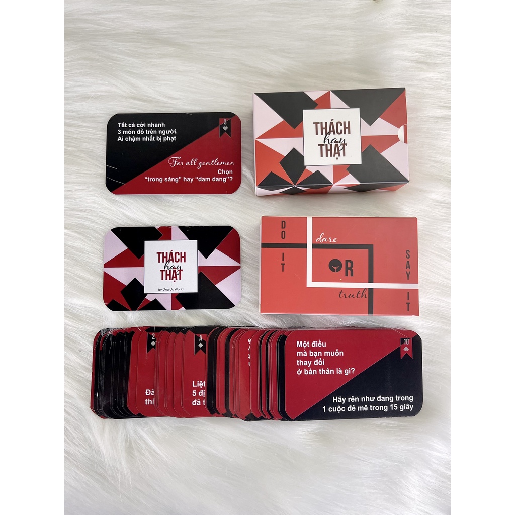 Bộ Bài Drinking Game Thách Hay Thật Đỏ Uống Rượu Bia Truth Or Dare