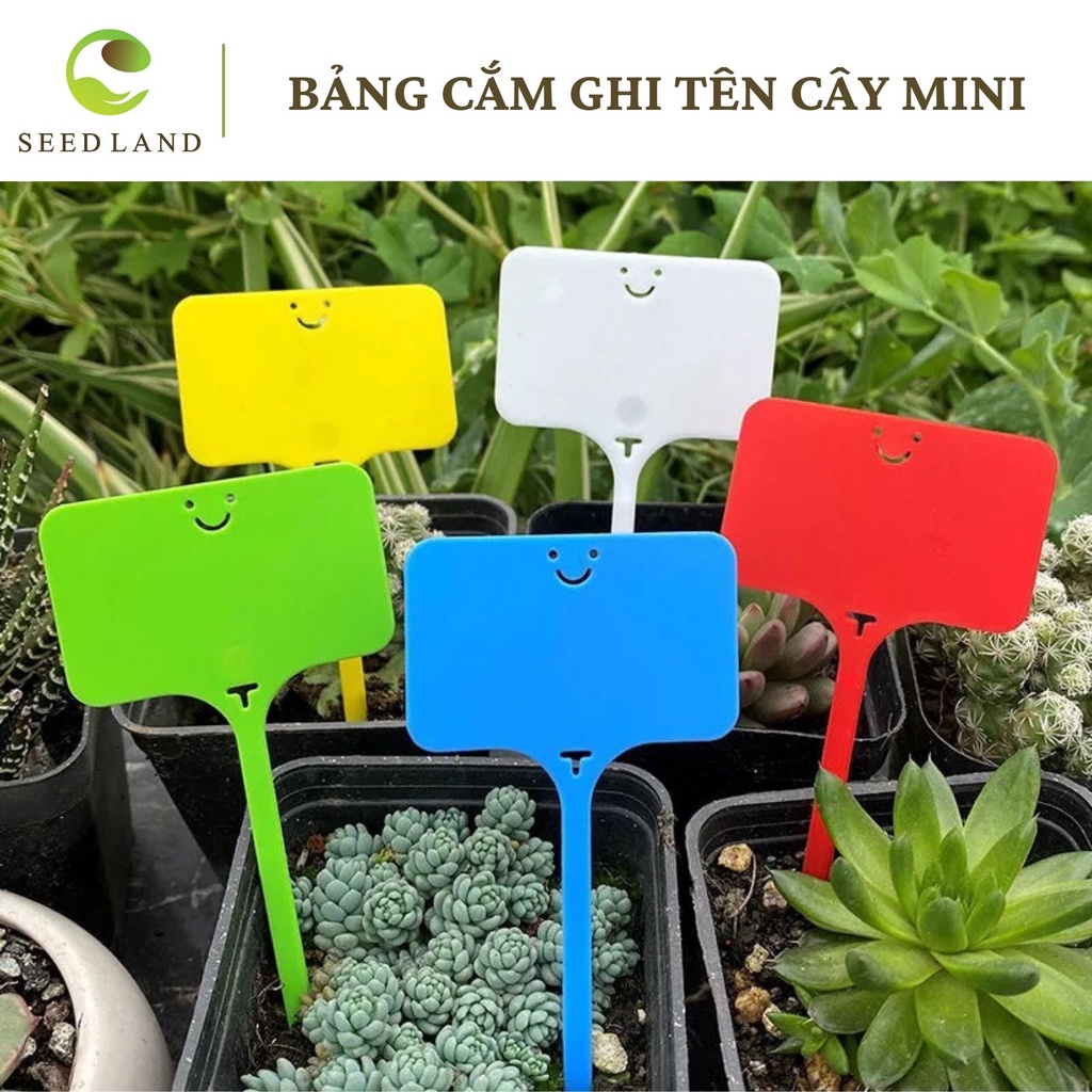 Bảng tên cây trồng 10 chiếc - thẻ phân loại cây, biển tên cây trồng Seed Land