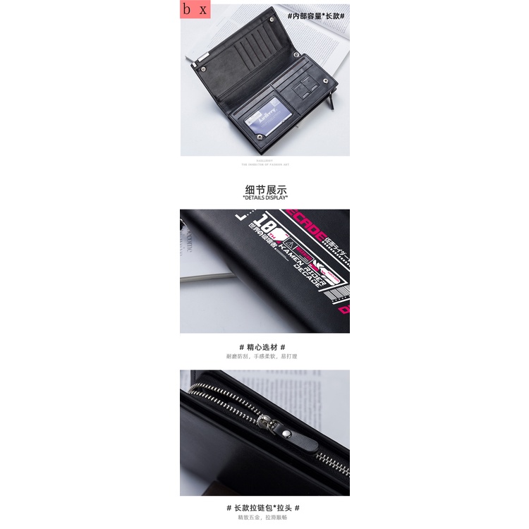 Ví Da PU Cỡ Lớn Có Khóa Kéo In Hình Kamen Rider Thời Trang Cho Nam Và Nữ