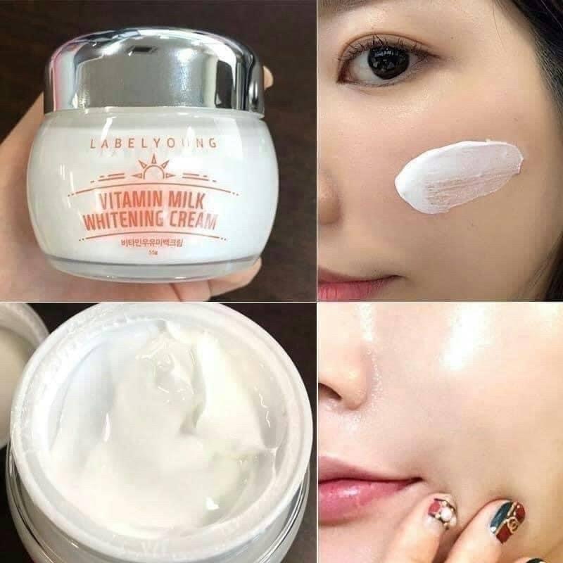 Kem dưỡng trắng da Vitamin Milk Whitening Cream của Hãng Label Young