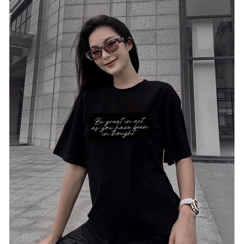 Áo thun nữ cotton in chữ phong cách basic cực đẹp Design By TATO