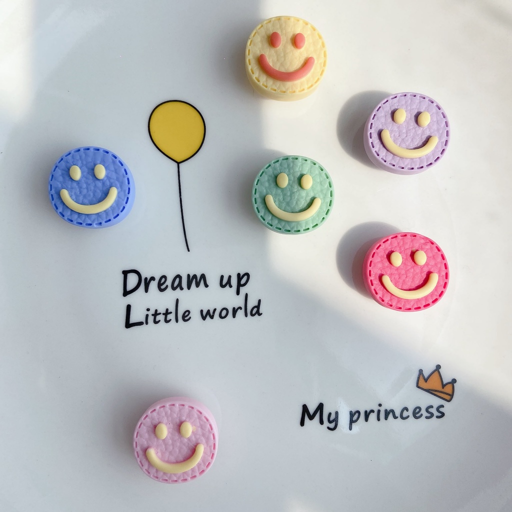 Bộ 6 Phụ Kiện Hình Mặt Cười Dùng Trang Trí Giày/Giày Cho Nữ DIY