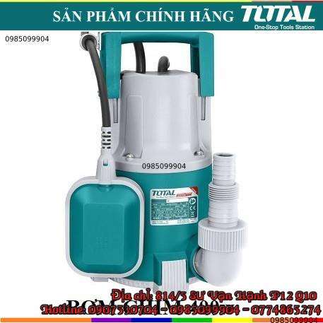 Máy bơm chìm nước sạch dùng điện 220V công suất 400W total TWP64001 - bơm tỏm thả ngập nước có công tắc phao tự động