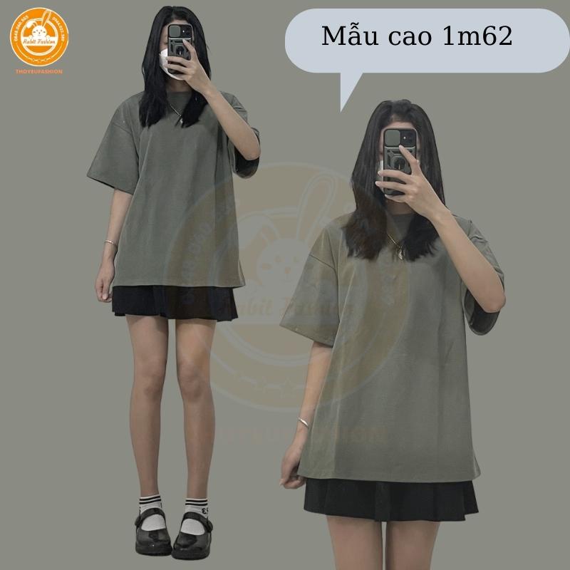 Áo Phông Trơn 3158  Nữ Nam, Áo Thun Trơn Tay Lỡ Oversize From Rộng Basic Chất Coton Thấm Hút Mồ Hôi - Thoyeufashion