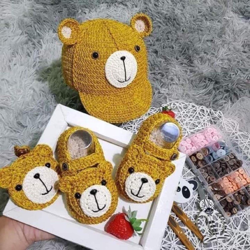 Mũ handmade cho bé 7-9 tháng