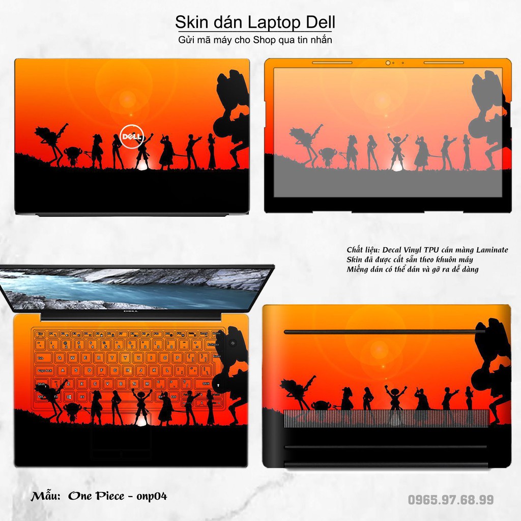 Skin dán Laptop Dell in hình One Piece (inbox mã máy cho Shop)