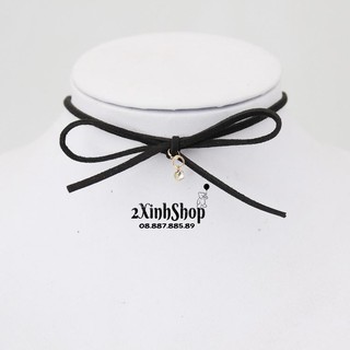 Vòng cổ choker nhung mặt pha lê - CK002