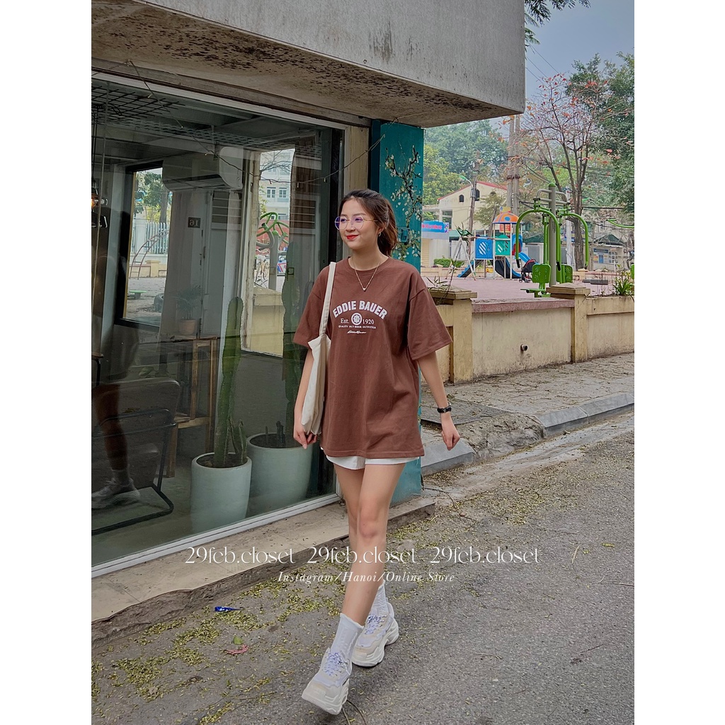 [Ảnh thật/Video] Áo phông oversize in Eddie bauer tag 3158, mặc đôi nam nữ - 29feb.closet - A36 | BigBuy360 - bigbuy360.vn
