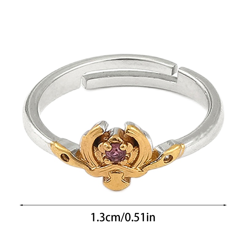 Diamd Nhẫn Hóa Trang Nhân Vật Anime Genshin Va Chạm Mắt Gió Lửa Rock Nhật Bản Cổ Điển Quà Tặng Trang Sức Cho Nam Và Nữ