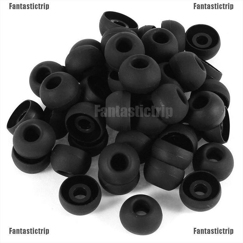 Fantastictrip 50PCS Earbud Headphone Soft Silicone In Ear Buds Tip Cover Replacement