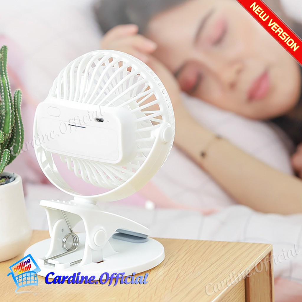 Quạt mini tích điện kẹp bàn có đế thăng bằng 360 độ siêu mát Cardine Store Pin Khủng 1200mAh | BigBuy360 - bigbuy360.vn