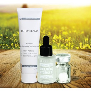 COMBO MẶT NẠ THẢI ĐỘC + SERUM COLAGEN  TRẮNG DA