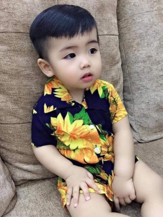Bộ lanh lụa hoa quả cho bé trai/bé gái